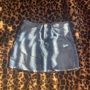 Cute denim mini skirt